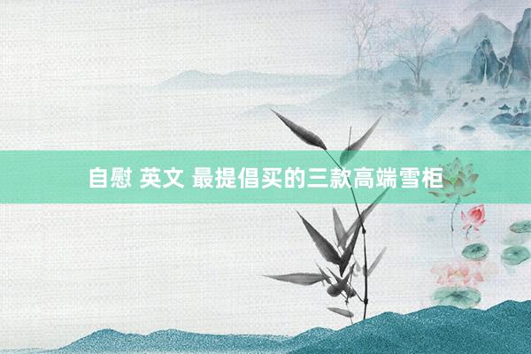 自慰 英文 最提倡买的三款高端雪柜