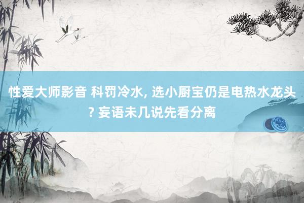 性爱大师影音 科罚冷水， 选小厨宝仍是电热水龙头? 妄语未几说先看分离